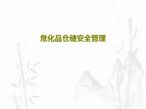 危化品仓储安全管理25页PPT