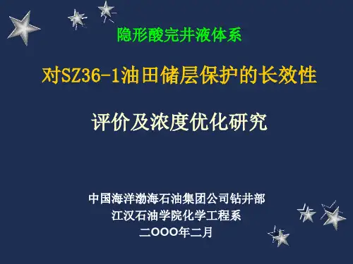 SZ36-1对SZ36-1油田储层保护的长效性(江汉)