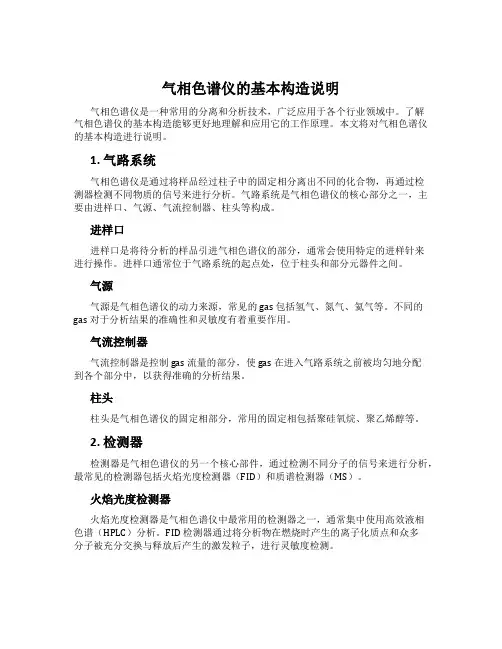 气相色谱仪的基本构造说明