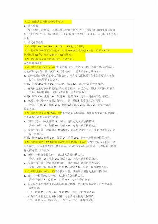 碳酸盐岩的分类命名和构造特征解析