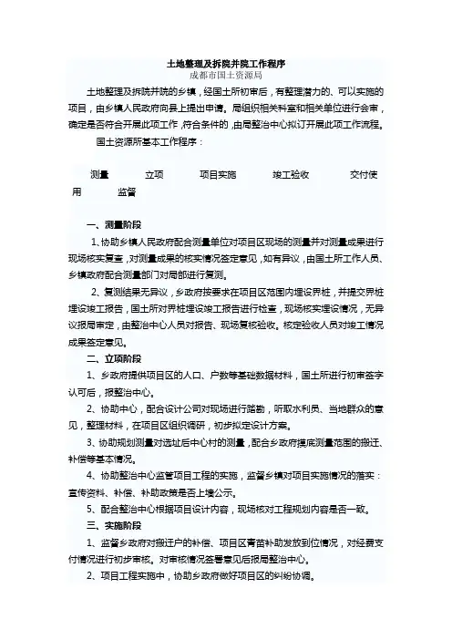 土地整理的各项程序