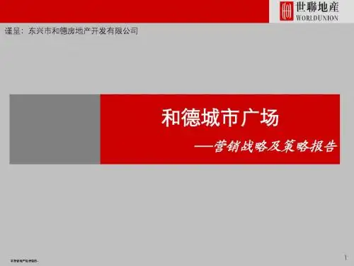 世联-2012和德城市广场营销战略及策略报告