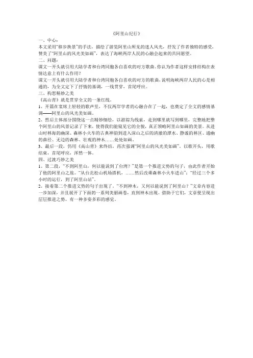 阿里山纪行