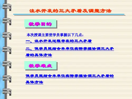 注水开发的三大矛盾及调整方法