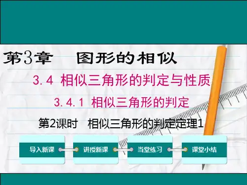 湘教版数学九年级上册3 第2课时  相似三角形的判定定理1课件