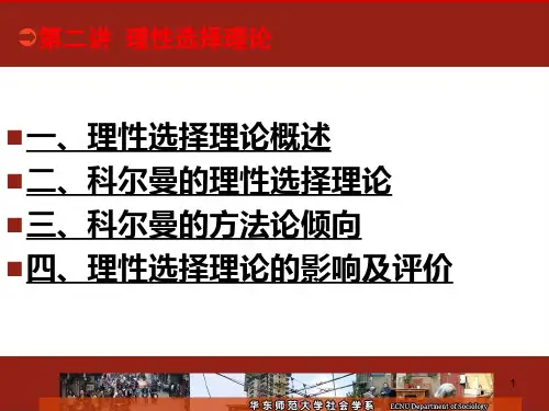 第二讲理性选择理论