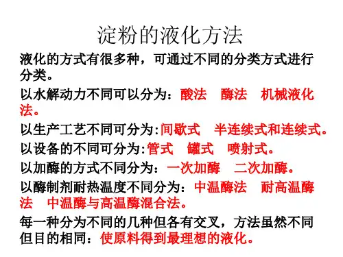 淀粉的液化与设备