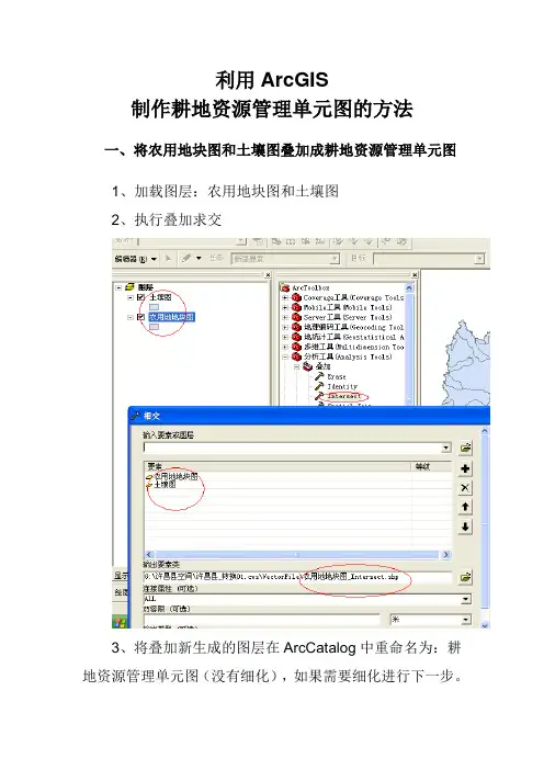 利用ArcGIS制作耕地资源管理单元图的方法