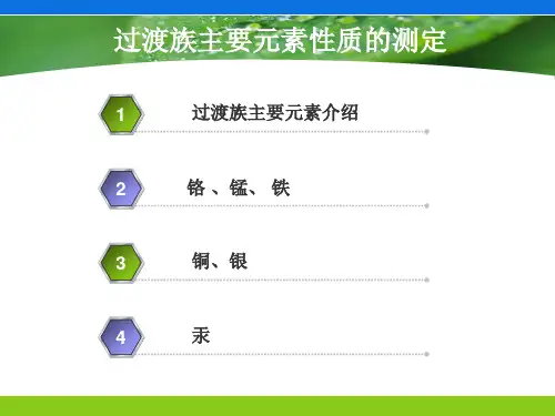 过渡族主要元素性质的测定课件