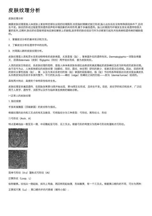 皮肤纹理分析