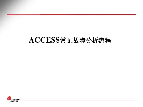 ACCESS常见故障分析流程troubleshooting