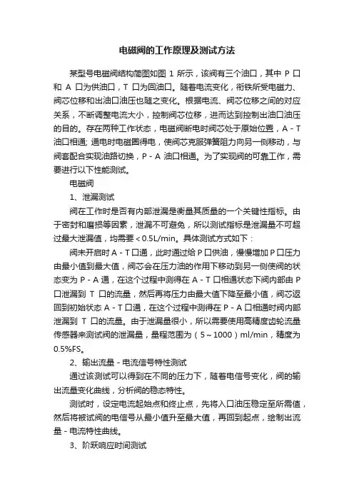 电磁阀的工作原理及测试方法