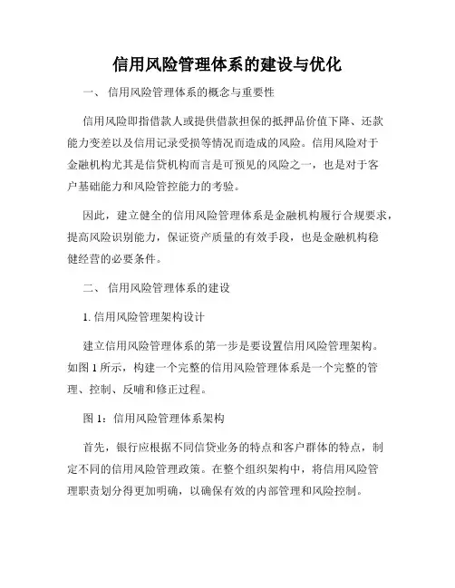 信用风险管理体系的建设与优化