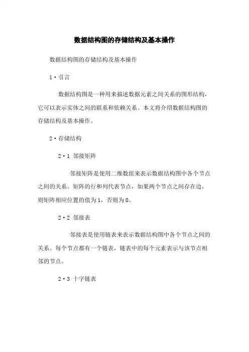 数据结构图的存储结构及基本操作