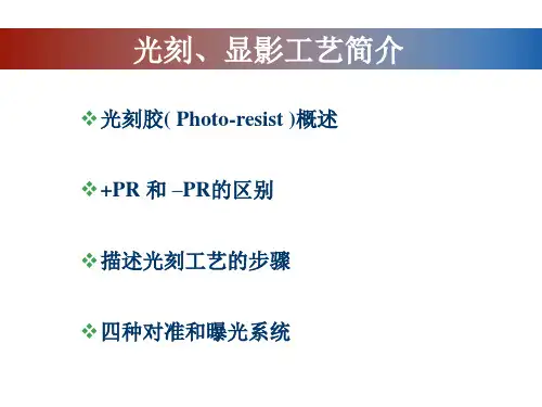 光刻与刻蚀工艺流程教材