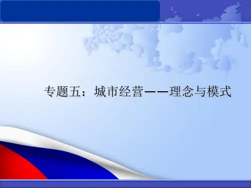 城市经营的理念与模式资料