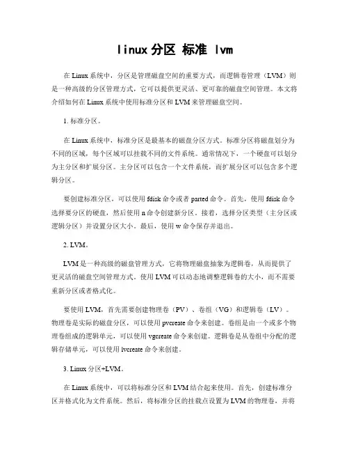 linux分区 标准 lvm