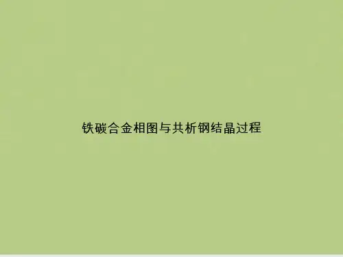 铁碳合金相图与共析钢结晶过程