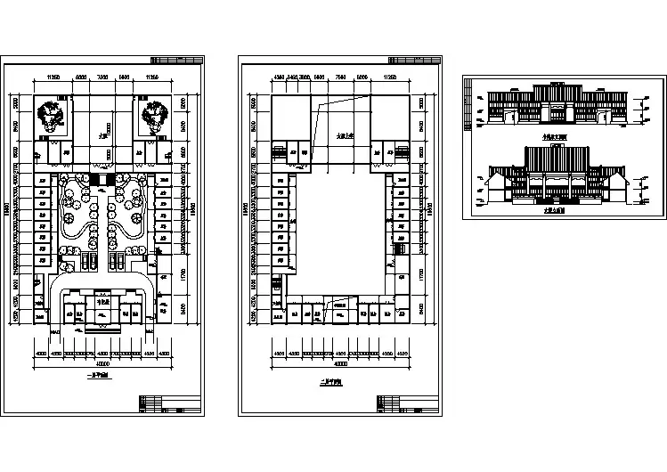 某地区4亩地的古建建筑设计总图纸
