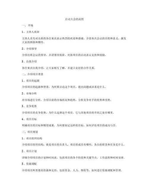 启动大会的流程