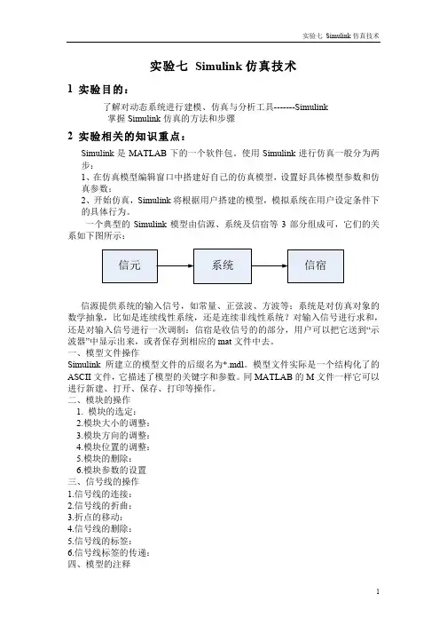 实验7 Simulink仿真技术