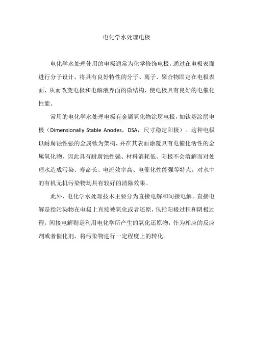 电化学水处理电极