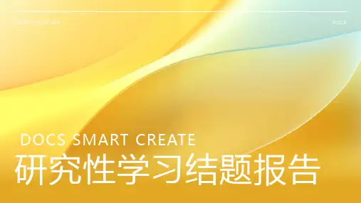 研究性学习结题报告