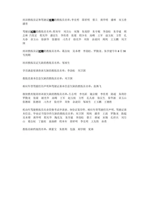 教练员档案