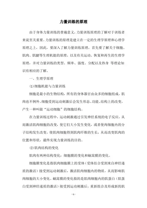 力量训练的原理