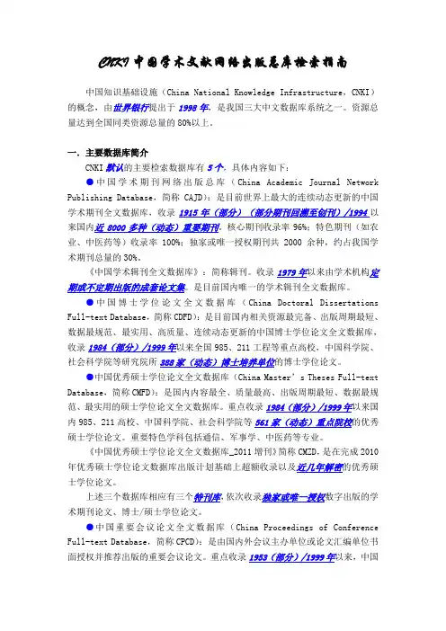 CNKI全文数据库检索指南