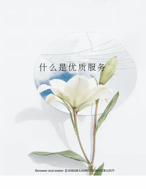 什么是优质服务