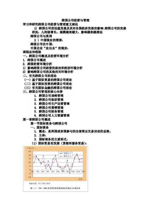 跨国公司经营与管理