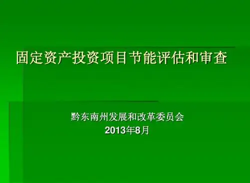 固定资产投资项目节能评估和审查