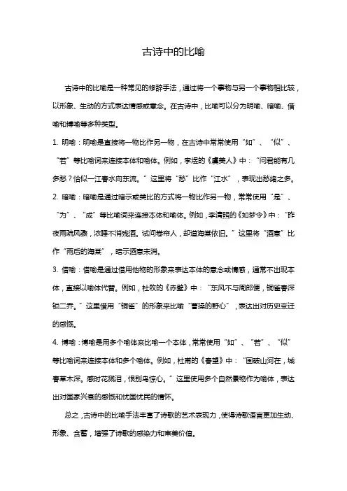 古诗中的比喻