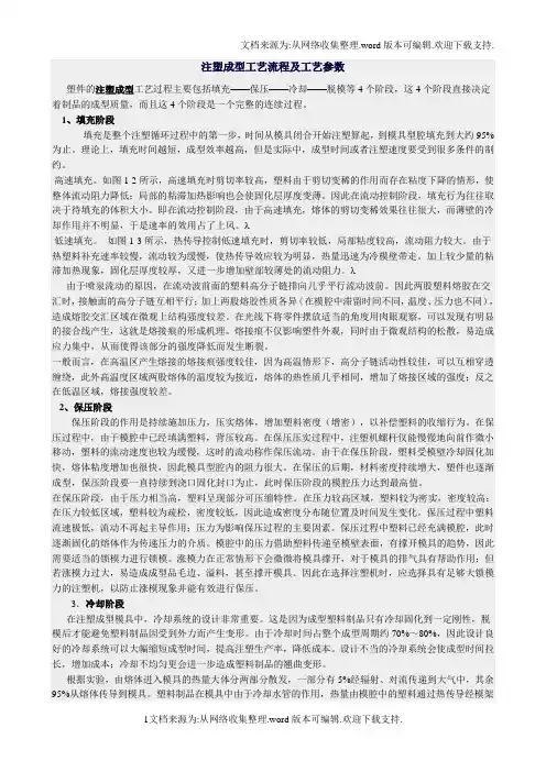 注塑成型工艺流程及工艺参数