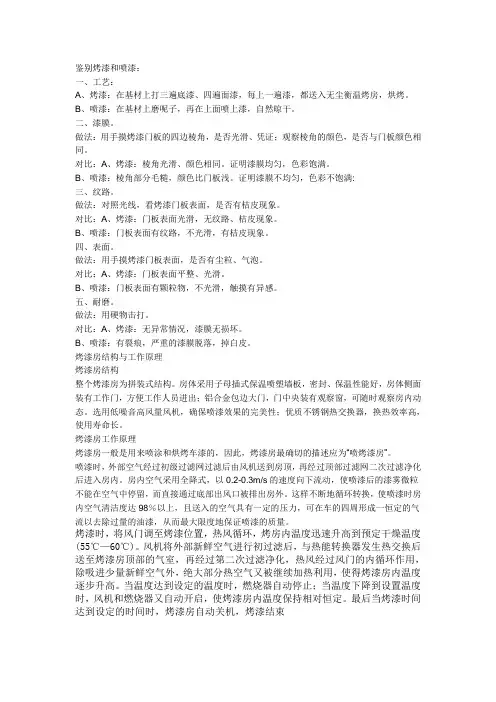 烤漆与喷漆的区别