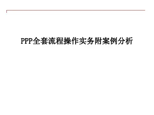 PPP全套流程操作实务附案例分析