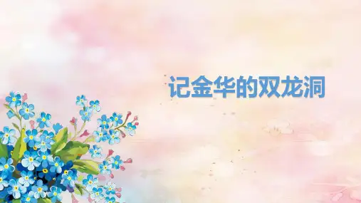 部编版语文四年级下册17记金华的双龙洞课件(共19张PPT)