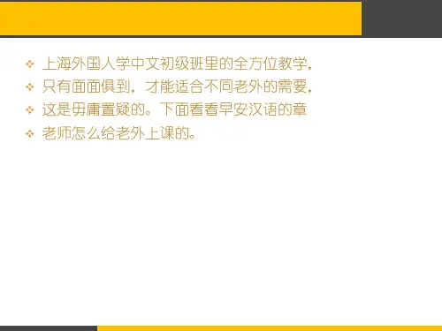 上海外国人学中文初级班里的全方位教学ppt课件