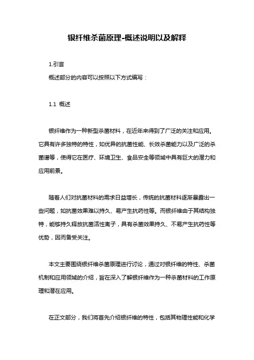 银纤维杀菌原理-概述说明以及解释