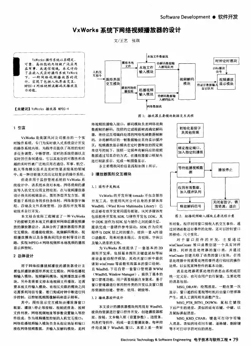 VxWorks系统下网络视频播放器的设计