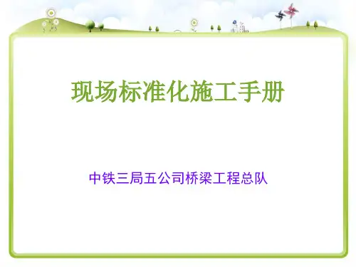 铁路现场标准化施工手册