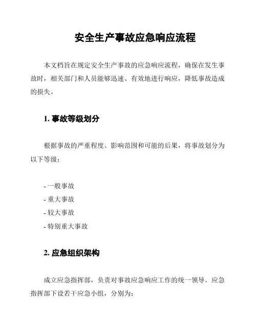 安全生产事故应急响应流程