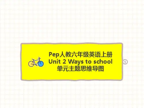 Pep人教六年级英语上册Unit 2知识点思维导图