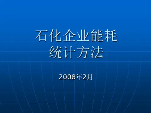 石化企业能耗能耗统计讲座提纲