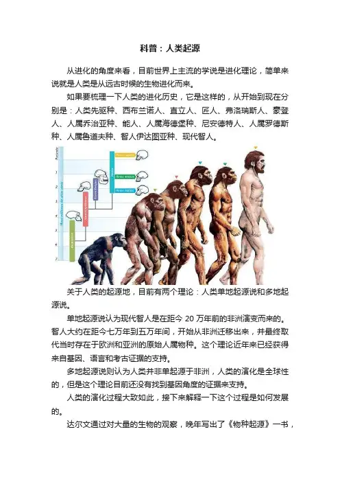 科普：人类起源