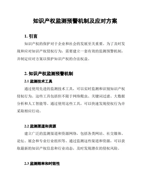 知识产权监测预警机制及应对方案