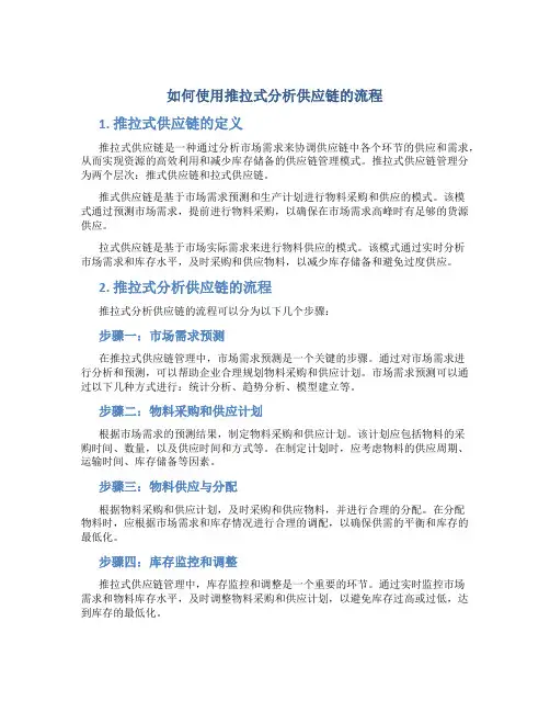 如何使用推拉式分析供应链的流程