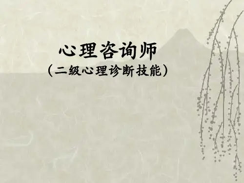 二级心理咨询师心理诊断技能ppt课件