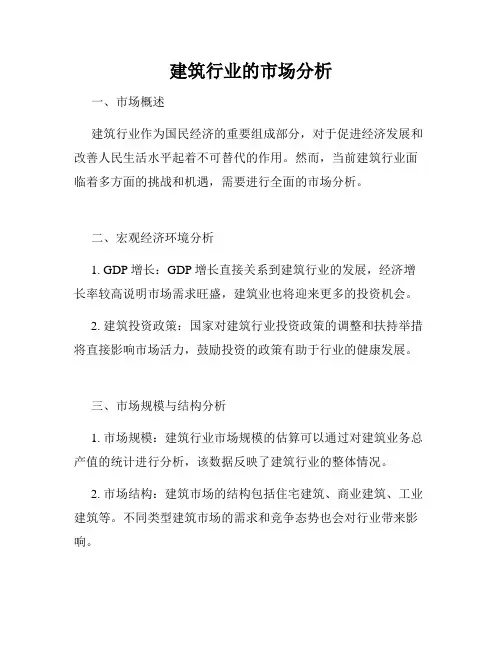 建筑行业的市场分析